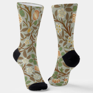 Calcetines Flor de trébol botánico de William Morris