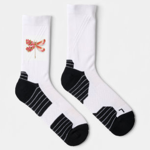 Calcetines Flor libélula con sakura de joyas