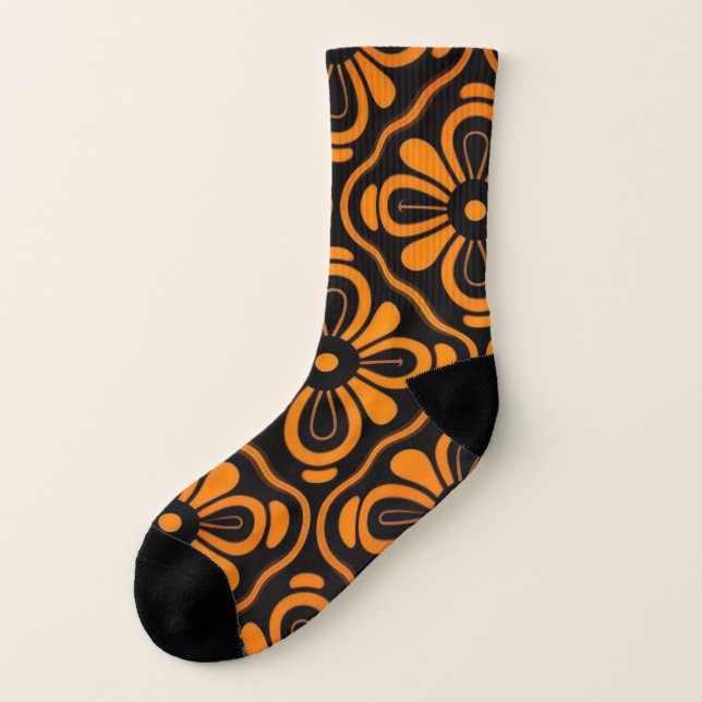 Calcetines Flor naranja Socks (Parte interior derecha)