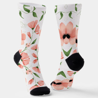Calcetines Flor Personalizable Rosa Moderna