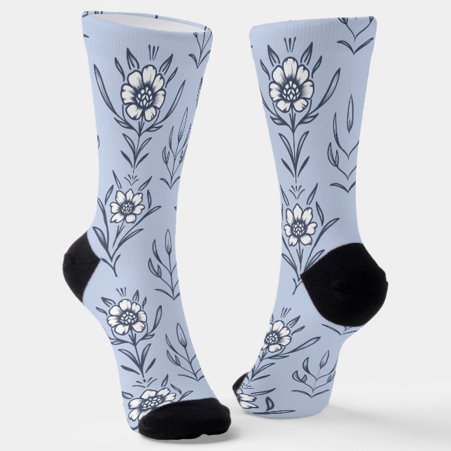 Calcetines Floral azul (Angular)