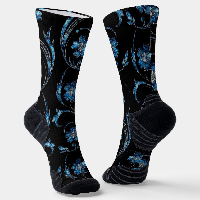 Calcetines Floral azul Shimmer 2 (Angular)