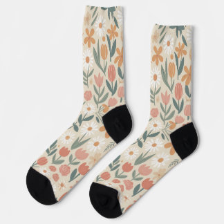 Calcetines Floral de flores silvestres botánicos Cute Cottage