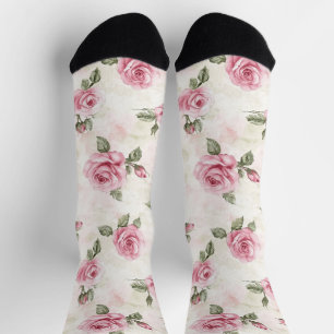 Calcetines Floral rosa de rosas
