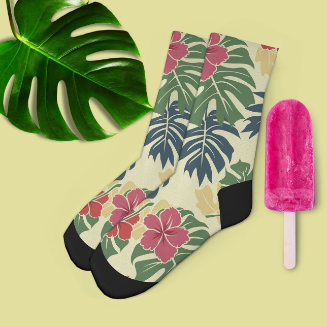 Calcetines Floral Tropical Amarillo  (Subido por el creador)