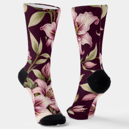 Calcetines florales para mujeres