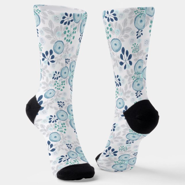 Calcetines Flores azules claras (Angular)