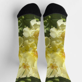 Calcetines Flores Botánicas Amarillas