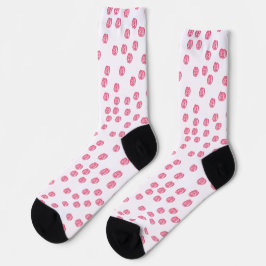 Calcetines Flores botánicas rosadas con estilo