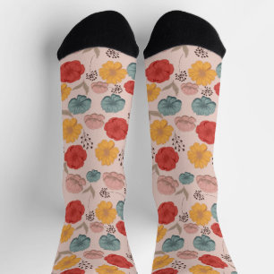 Calcetines Flores de época