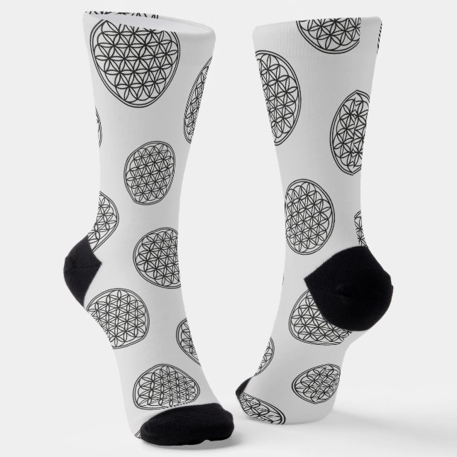 Calcetines FLORES DE LA VIDA - Esquema de símbolo de geometrí (Angular)