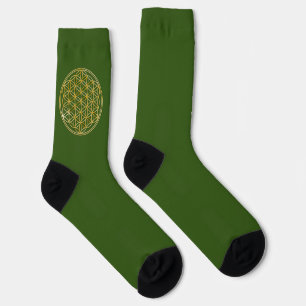 Calcetines FLORES DE LA VIDA - Estilo de oro del geometrio sa
