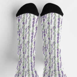 Calcetines Flores de lavanda en acuarela