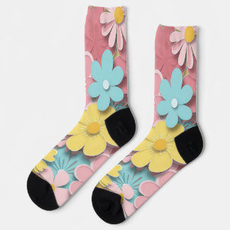 Calcetines Flores de papel