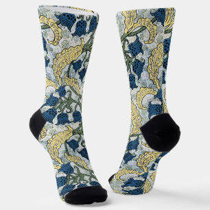 Calcetines Flores Florales Azules Lily Valley Repetir