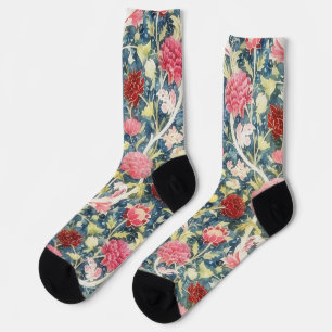 Calcetines Flores florales de estilo vintage Art