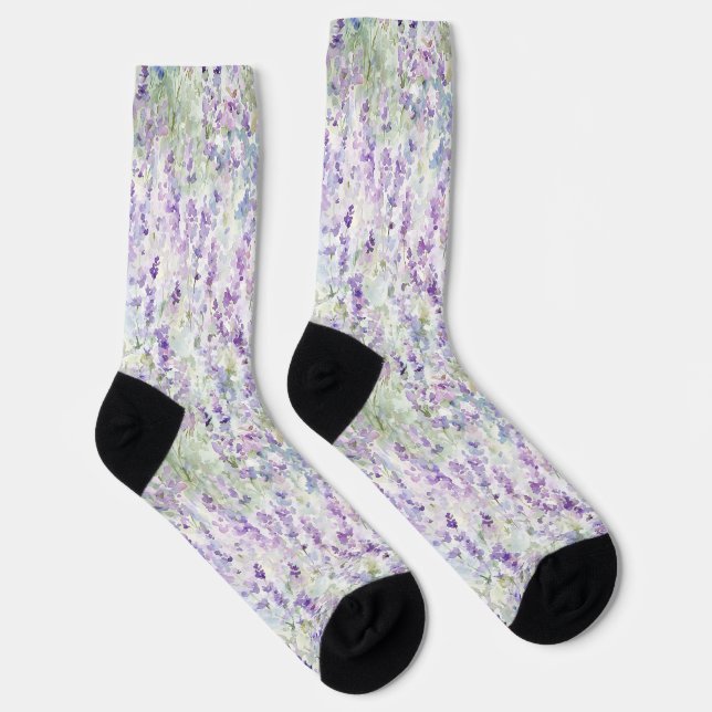 Calcetines Flores Lilas Bonitas (Derecha)