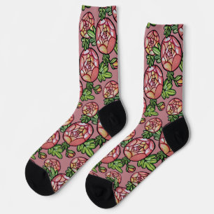 Calcetines Flores rosas