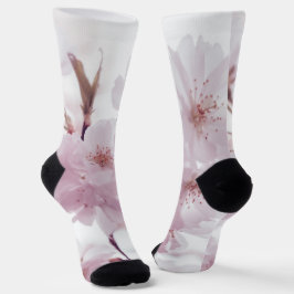 Calcetines flores rosas brillantes