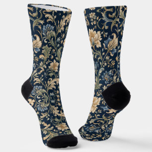 Calcetines Floritura Botánica Fluyente Elegante