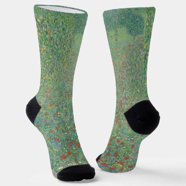 Calcetines Flowering Poppies - Gustav Klimt (Angular)