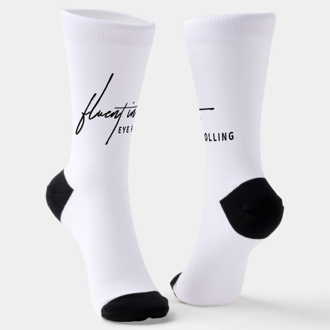 Calcetines Fluent in Eye Rolling - Sassy Statement Socks (Angular)