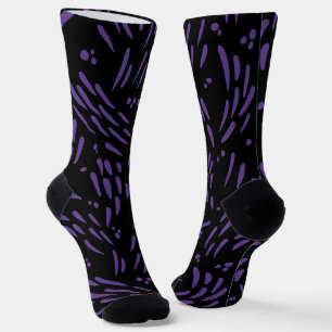 Calcetines Flujo en morado y negro