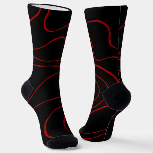 Calcetines Flujo y reflujo 2 en rojo y negro