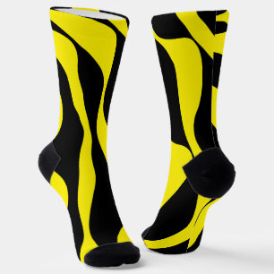Calcetines Flujo y reflujo 4 en negro y amarillo