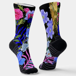 Calcetines Foliage bontárico del fermento floral retro colori