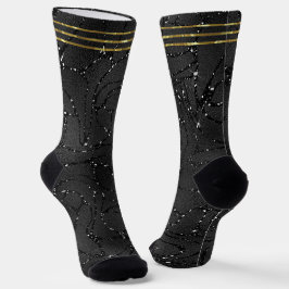 Calcetines Fondo de brillo monocromático Bblack de lujo