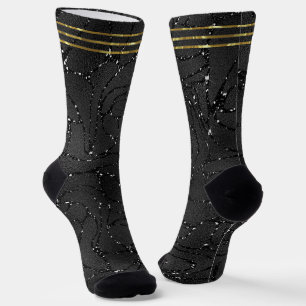 Calcetines Fondo de brillo monocromático Bblack de lujo