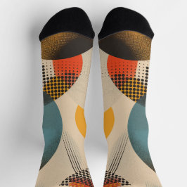 Calcetines Fondo de círculos y patrones de puntos