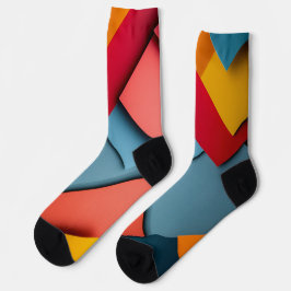 Calcetines Fondo de las formas geométricas en colores brillan