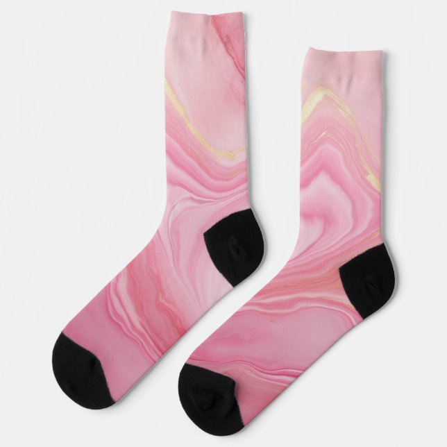 Calcetines Fondo rosado marcadamente (Izquierda)