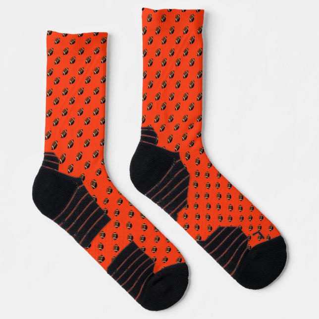 Calcetines Footballs on Team Color Orange (Derecha)
