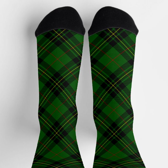 Calcetines Forbes tartan verde chicharrón (Arriba)
