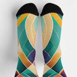 Calcetines Formas de color con varias texturas