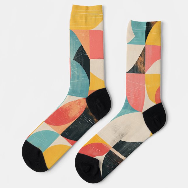 Calcetines Formas de semicírculo con texturas (Izquierda)