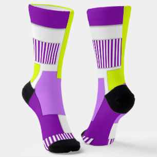 Calcetines Formas geométricas de papel multicolor