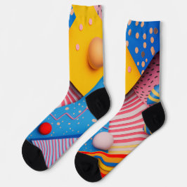 Calcetines Formas geométricas en colores y formas vibrantes