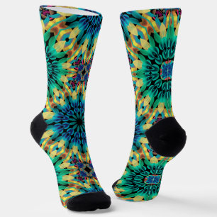 Calcetines Formas geométricas kaleidoscópicas abstractas y co