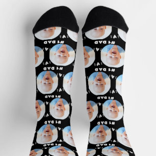 Calcetines Foto #1: Papá, bebé, día del niño y padre negro