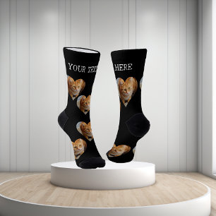 Calcetines Foto Corazón Mascota Gato Perro Familia Personaliz