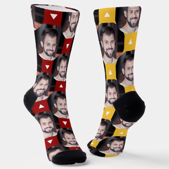 Calcetines Foto de Boyfriend for Girlfriend Red & Yellow (Angular)