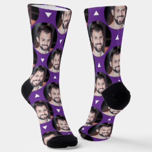 Calcetines Foto de Boyfriend para Girlfriend Purple