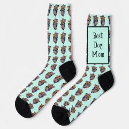 Calcetines Foto de Brown Dog Face Chug