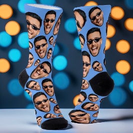 Calcetines Foto de cara divertida de personalizado en todo el