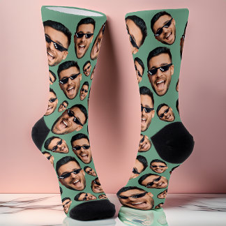 Calcetines Foto de cara divertida de personalizado en todo So