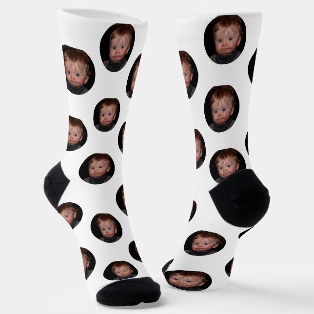 Calcetines Foto de cara divertida personalizada  (Angular)